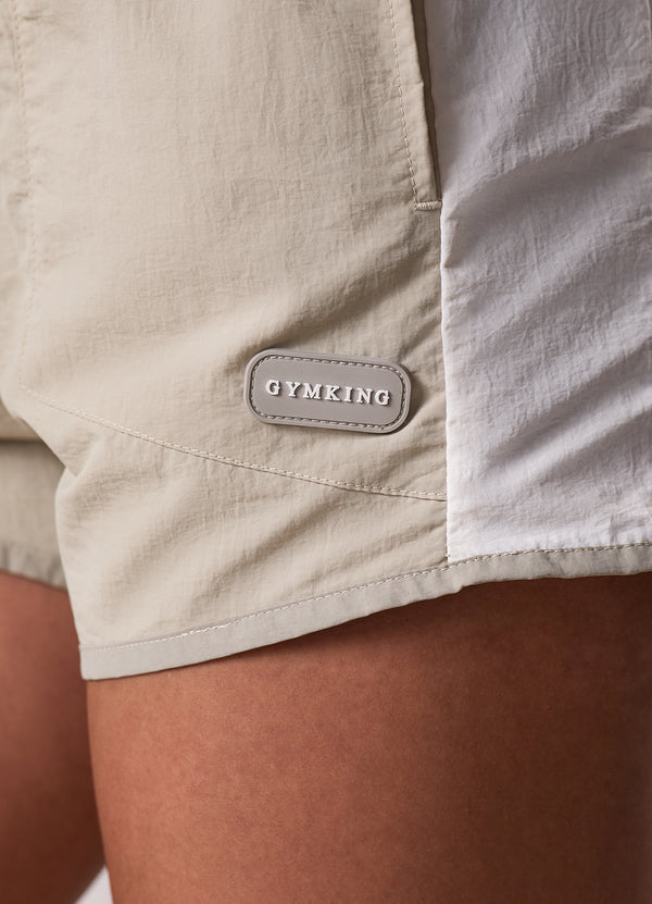 Gym King Track Woven Short Vanilla Brown
