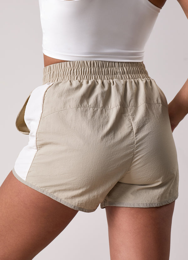 gym king Track Woven Short Vanilla Brown