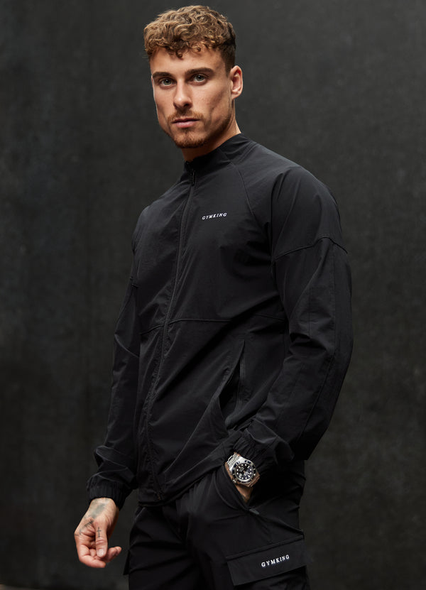 Gym King Utility Woven Bomber Black