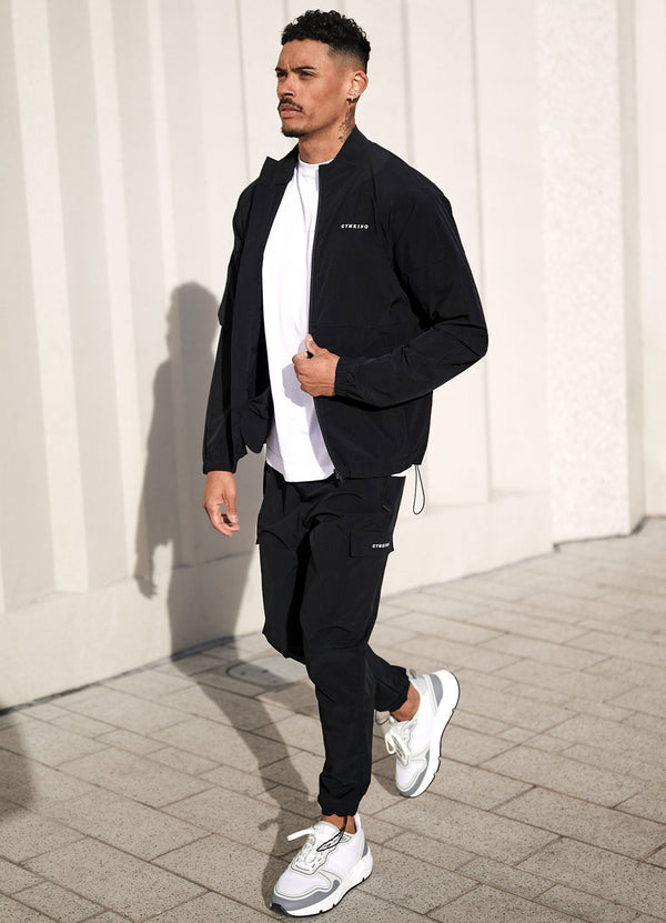 gym king Utility Woven Bomber Black