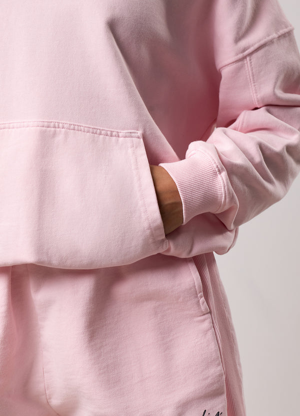 Gym King Washed Reset 1/4 Zip Funnel Pale Mauve