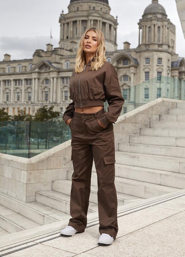 Gym King Woven Cargo Pant Chocolate