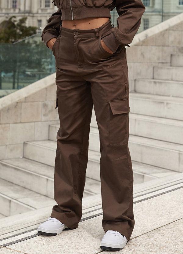 Gym King Woven Cargo Pant Chocolate
