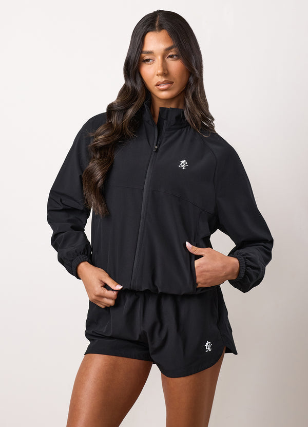 Gym King Woven Windbreaker Black
