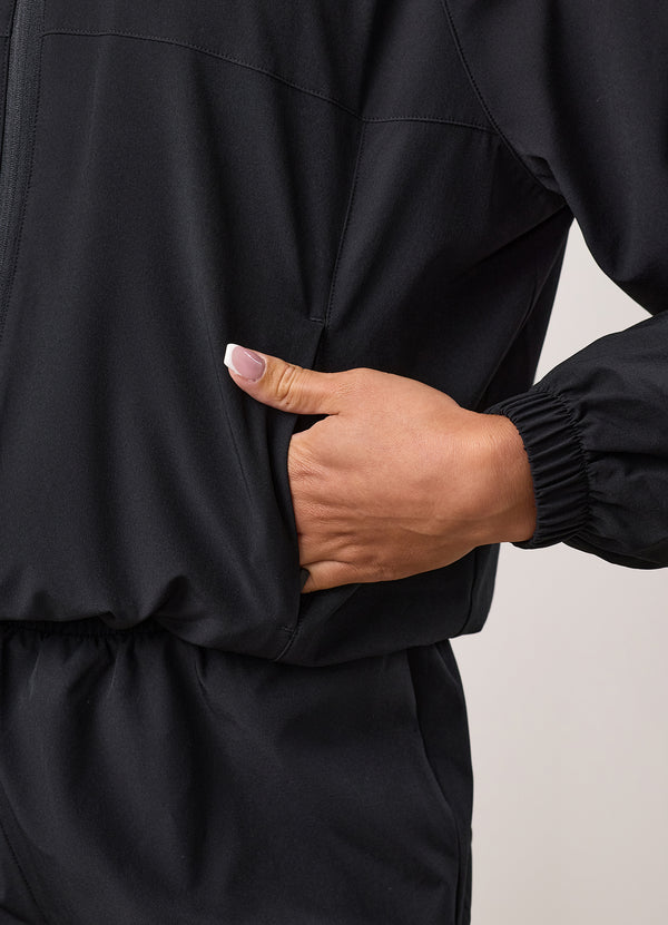 Gym King Woven Windbreaker Black