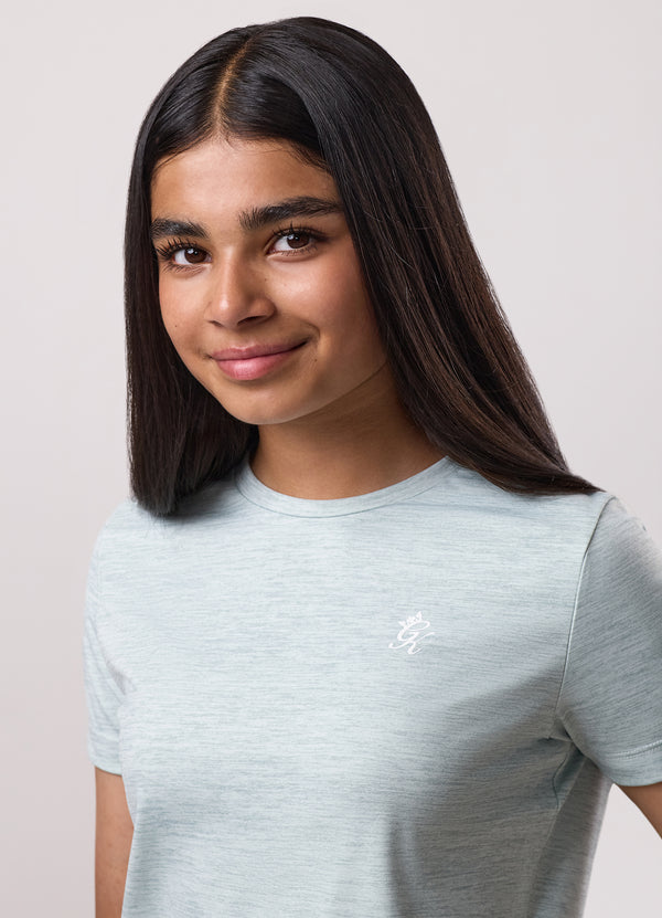 Gym King Kids 365 Short Sleeve Tee Green Mist Grindle