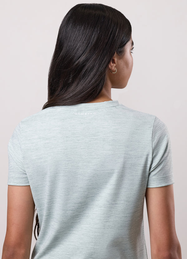 Gym King Kids 365 Short Sleeve Tee Green Mist Grindle