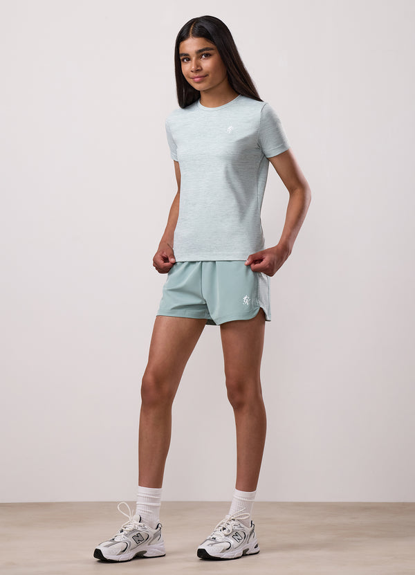 Gym King Kids 365 Short Sleeve Tee Green Mist Grindle
