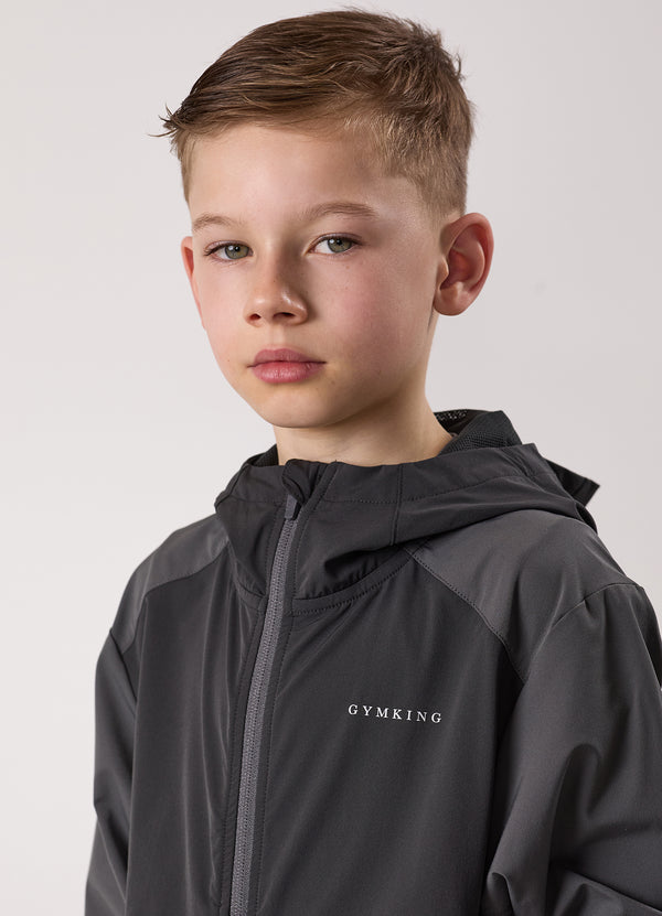 Gym King Kids Advance Tracksuit Top Urban Grey/Fossil Grey