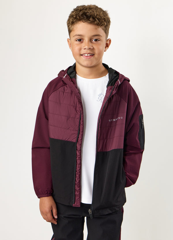 Gym King Kids Endurance Hybrid Jacket Dark Cherry/Black