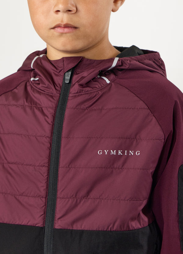 Gym King Kids Endurance Hybrid Jacket Dark Cherry/Black