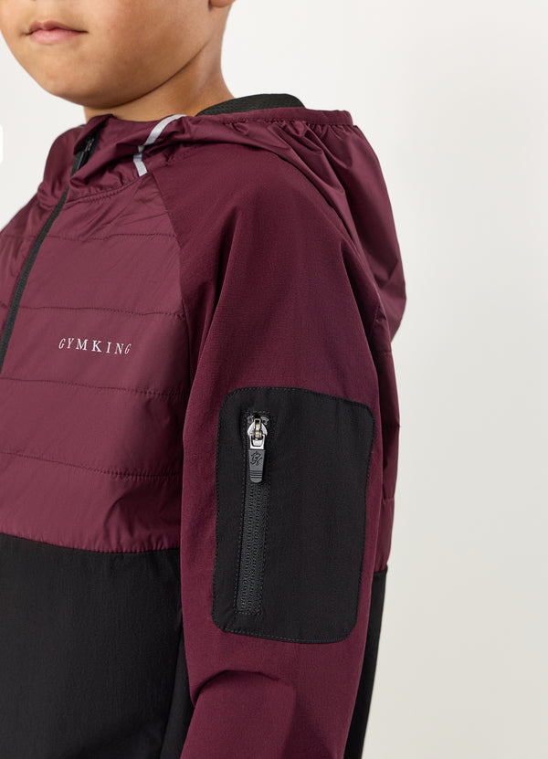 Gym King Kids Endurance Hybrid Jacket Dark Cherry/Black