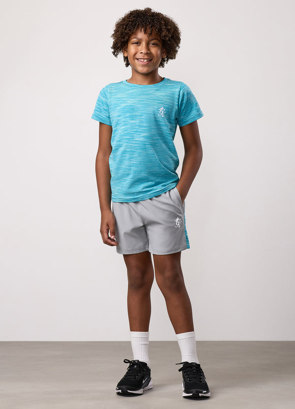 Gym King Kids Energy Space Dye Short Urban Grey/Ocean Blue Multi