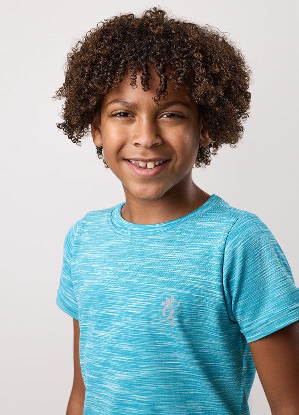 Gym King Kids Energy Space Dye Tee Ocean Blue Multi