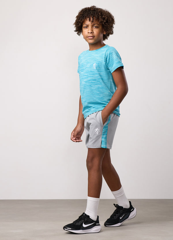 Gym King Kids Energy Space Dye Tee Ocean Blue Multi
