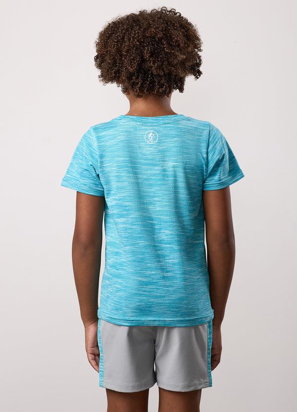 gym king Kids Energy Space Dye Tee Ocean Blue Multi