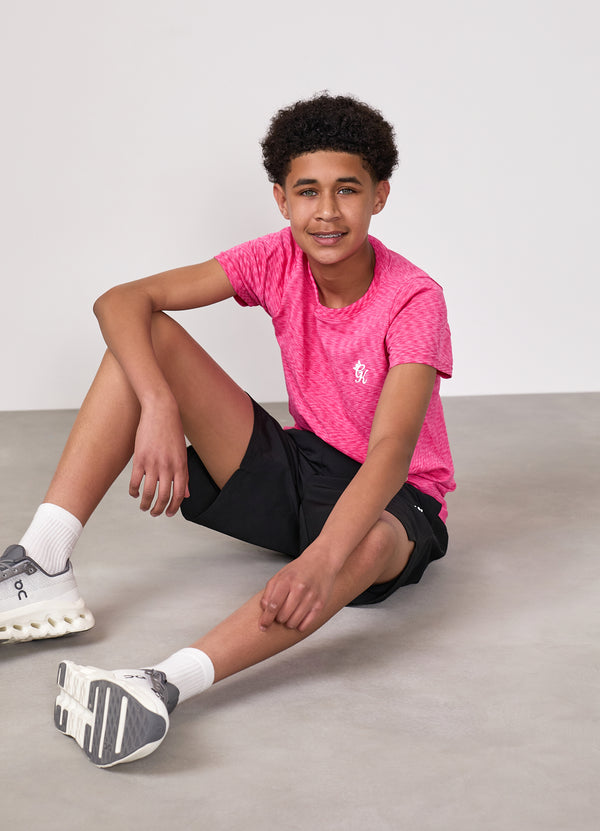 Gym King Kids Seamless Space Dye Tee Hot Pink Grindle