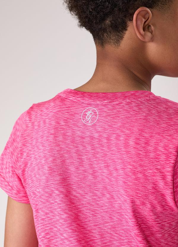 Gym King Kids Seamless Space Dye Tee Hot Pink Grindle