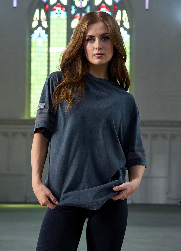 gym king Limitless Jersey Boyfriend Tee Washed Black