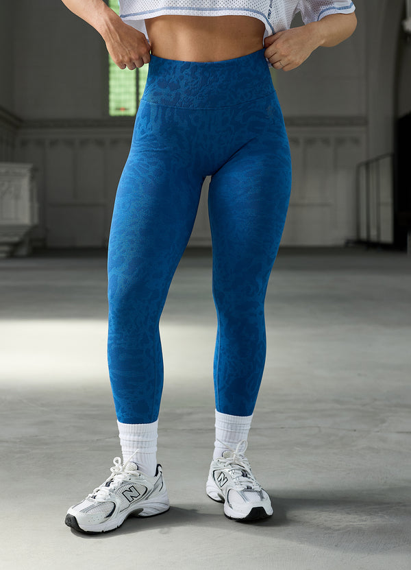 Gym King Limitless Seamless Sculpt Legging Bold Blue Animal Print