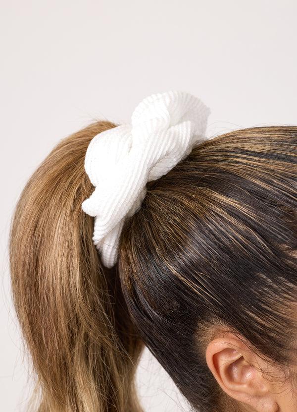 Gym King Limitless Waffle Scrunchie (2pk) Deep Red/White