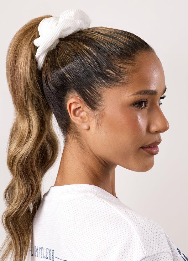 Gym King Limitless Waffle Scrunchie (2pk) Deep Red/White