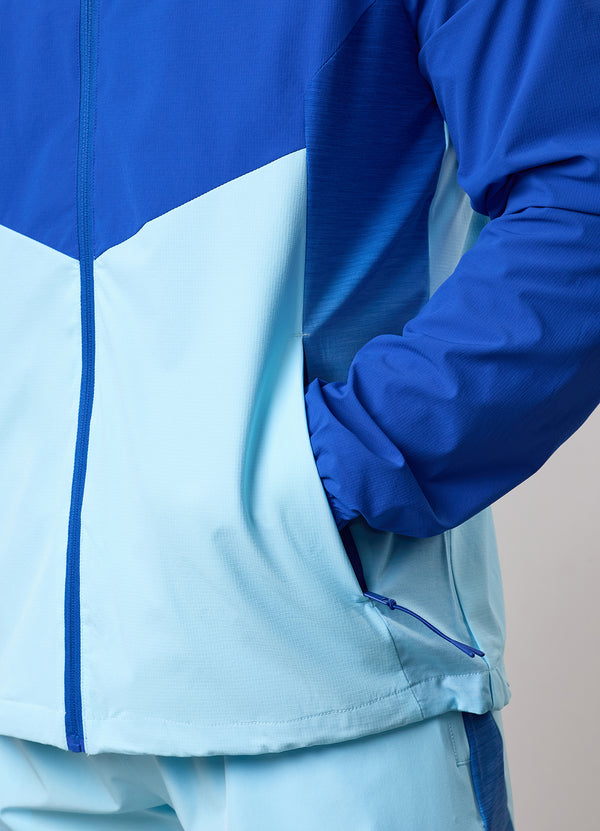 Gym King Ombre Windbreaker Capri Blue/Ocean Breeze/White