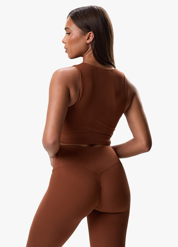 gym king Peach Luxe High Neck Tank Spiced Pumpkin Luxe