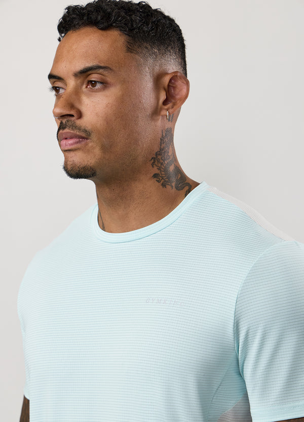 Gym King Progress Performance Tee Ice Blue/Light Grey