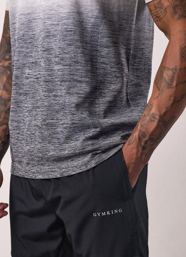 Gym King Relentless Ombre Seamless Tee Black/Urban Grey