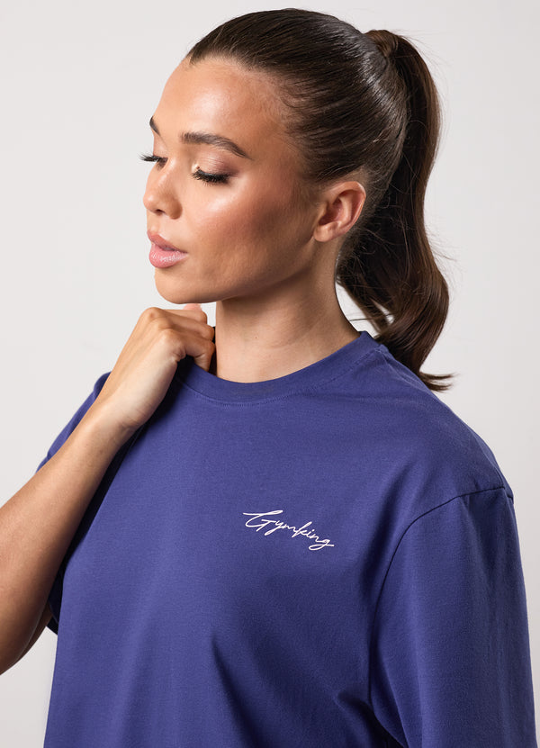 Gym King Reset Boyfriend Tee Starlight Blue/Pale Mauve