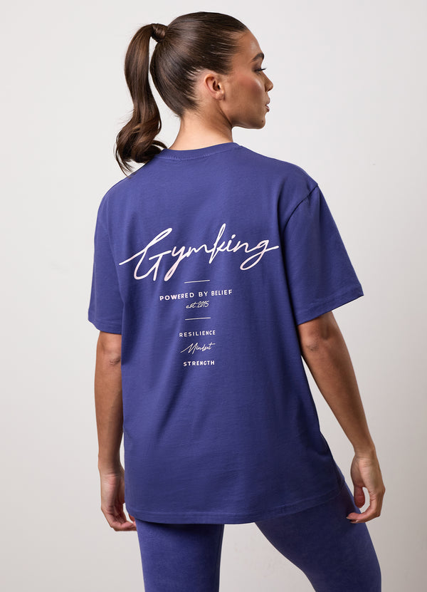 Gym King Reset Boyfriend Tee Starlight Blue/Pale Mauve