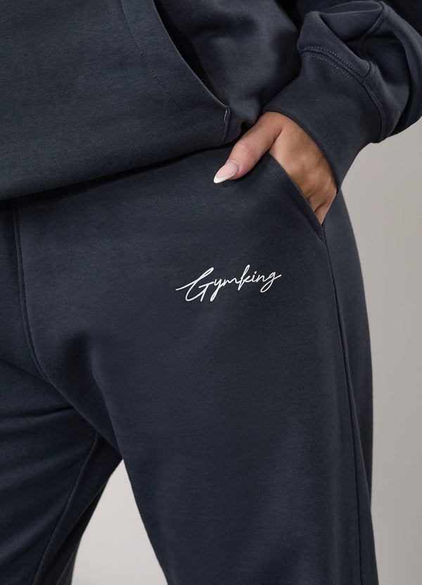 Gym King Reset Straight Leg Fleece Jogger Midnight Blue
