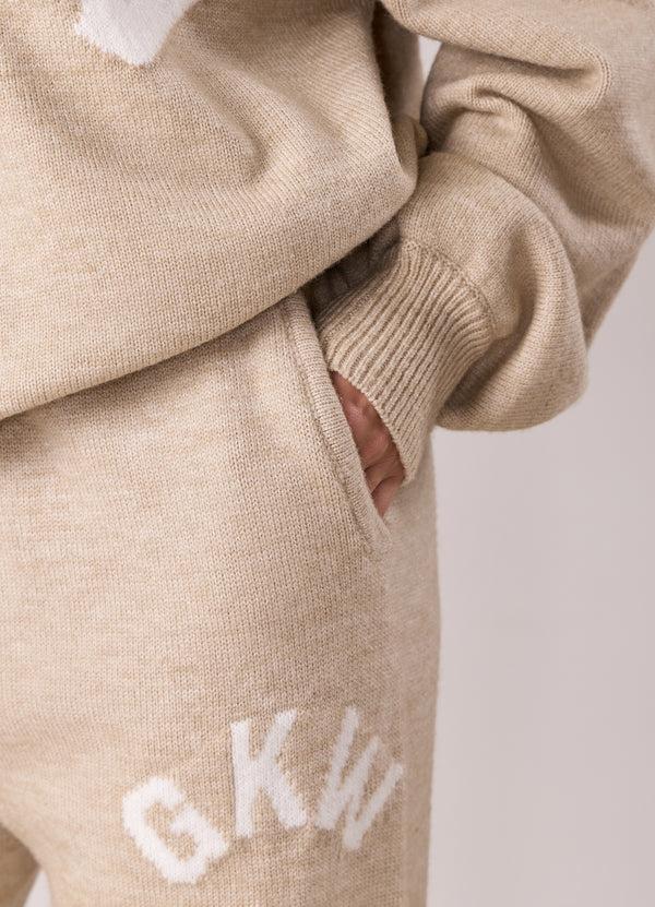 Gym King Restore Knit Straight Leg Jogger Oatmeal Marl