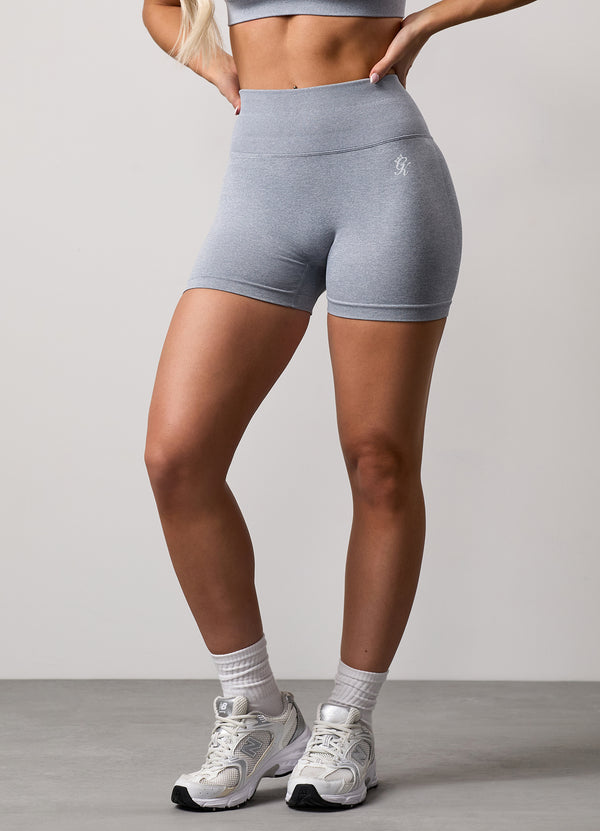 gym king Sculpt Marl Seamless 3" Short Blue Mist Marl