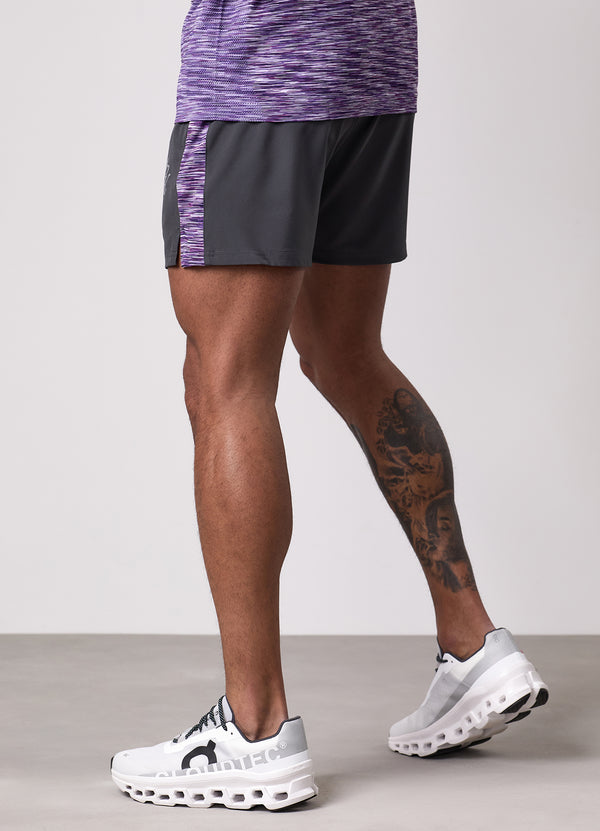 Gym King Space Dye Panel 5" Short Graphite/Purple Haze Multi