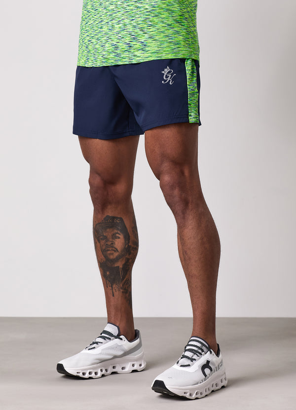 gym king Space Dye Panel 5" Short Navy/Lime/Navy Grindle