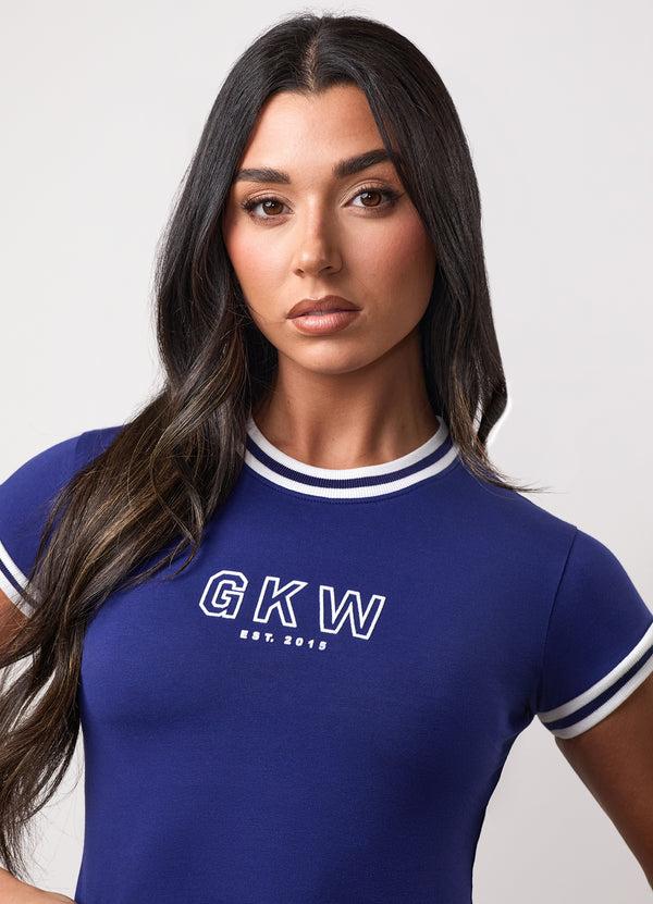 Gym King Team GKW Crop Tee With Tipping Galaxy Blue
