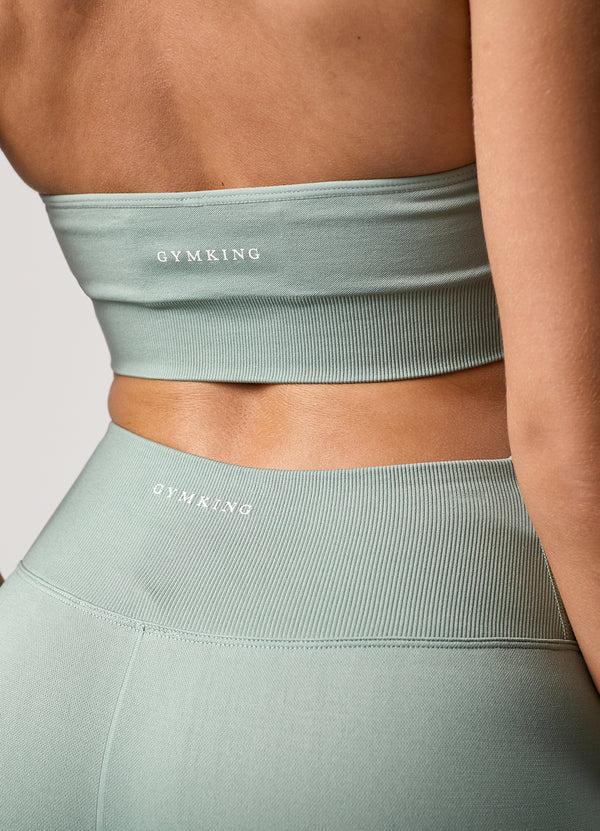 Gym King Transform Seamless Halter Neck Bra Soft Sage