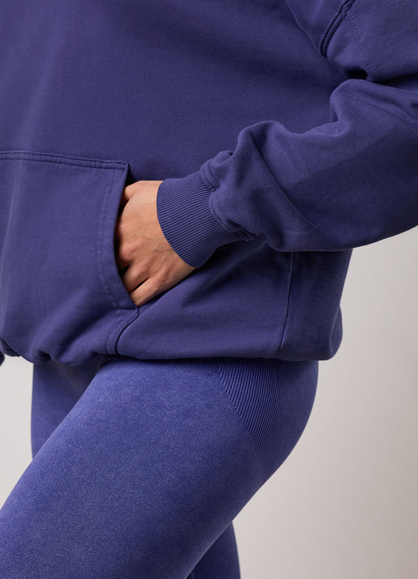 Gym King Washed Reset 1/4 Zip Funnel Starlight Blue