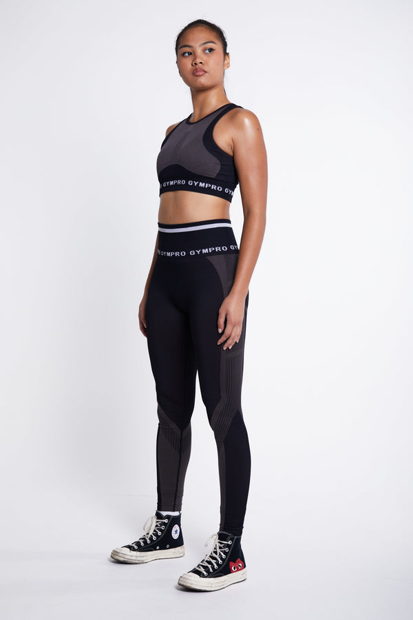 gympro Aztec Leggings - Black