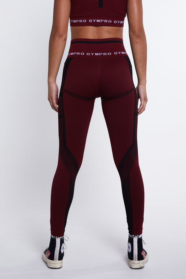 Gympro Aztec Leggings - Red