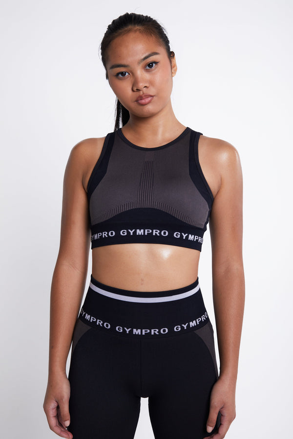 gympro Aztec seamless Bra - Black