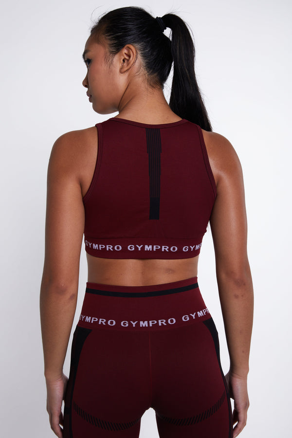 Gympro Aztec Seamless Bra - Red