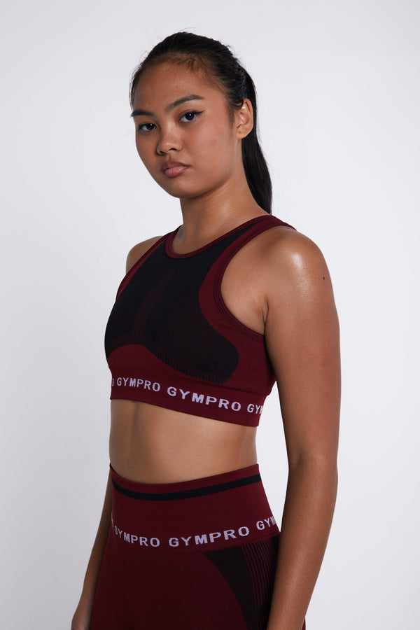 gympro Aztec seamless Bra - Red