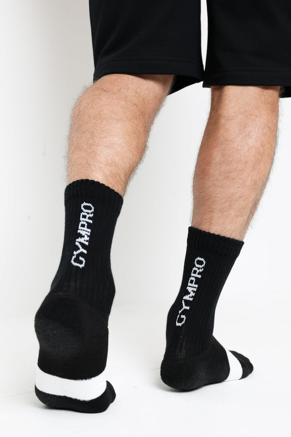 Gympro Black - Cool Max Crew Sock - Unisex