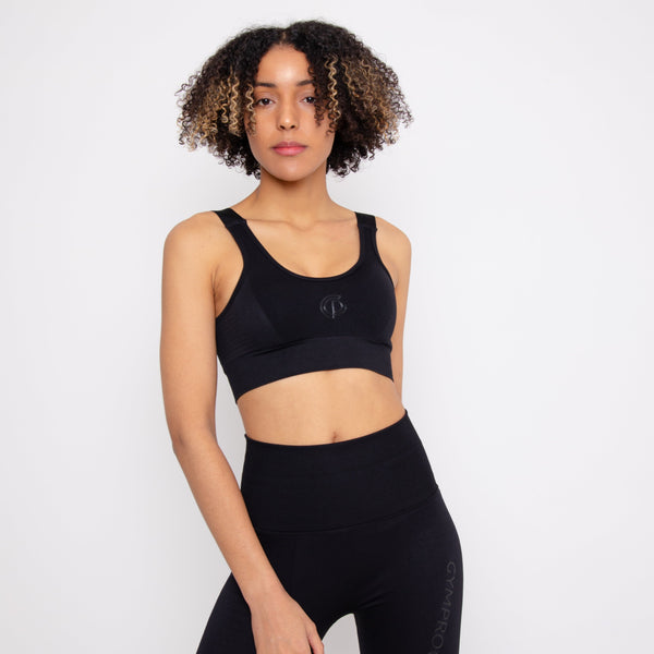 Gympro Rai V2.0 Seamless Sports Bra - Black