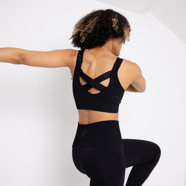 Gympro Rai V2.0 Seamless Sports Bra - Black