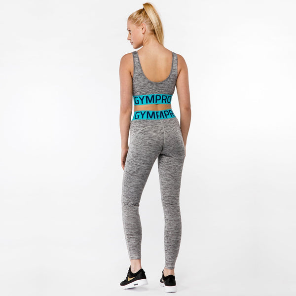 Gympro Womens - Dynamic Bralette - Grey & Aqua