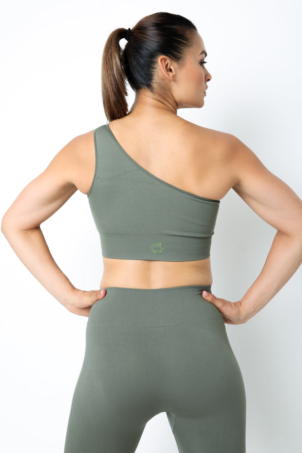 Gympro Womens - Flow Seamless Sports Bra - Khaki